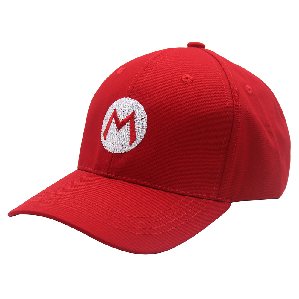 Cross Border Super Mario Cartoon Embroidered Baseball Cap Anime Mario Mario Sun Block Cap For Men And Women