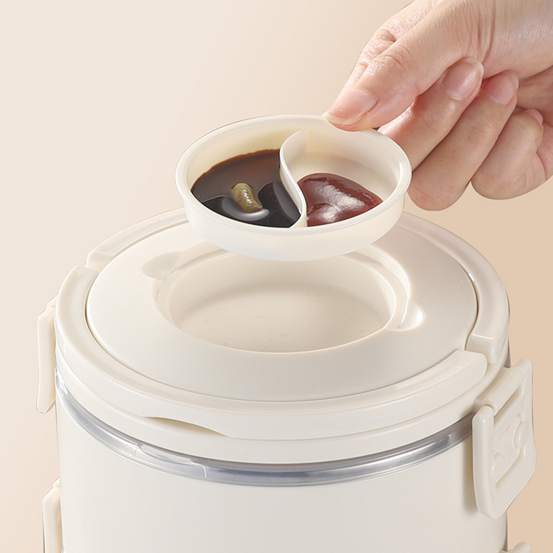 Insulated lunch box, soup box, insulated bucket for office workers and students, stainless steel soup box, soup cup, porridge cup, soup pot, portable breakfast box details Picture