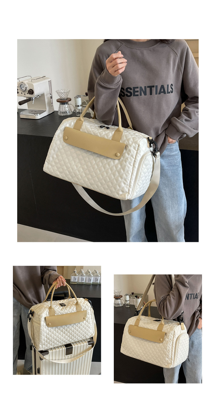 新款旅行包短途出差行李包女大容量运动健身包女士单肩斜挎手提包详情13