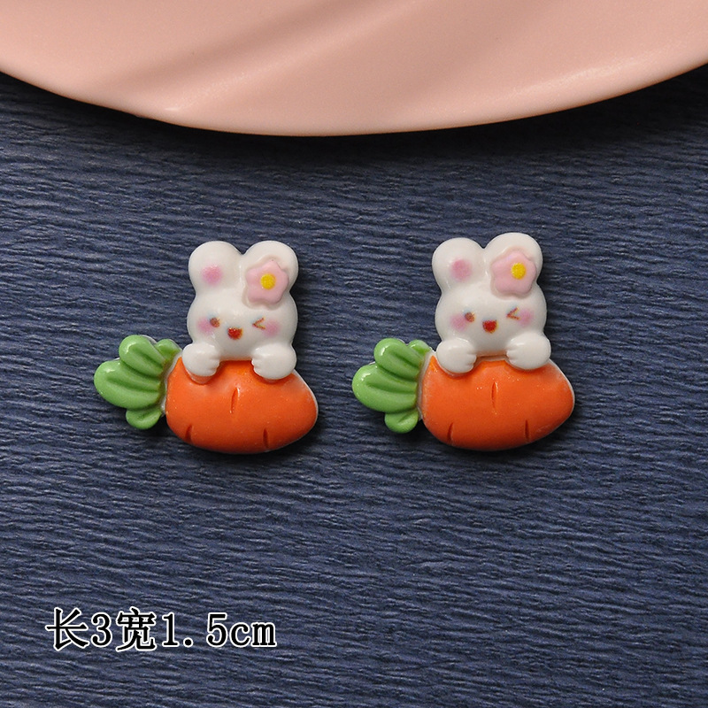 diy resin cream phone case, resin accessories, handmade hair clip, hair tie, resin jewelry material package for radish Little Rabbit Application Scenario