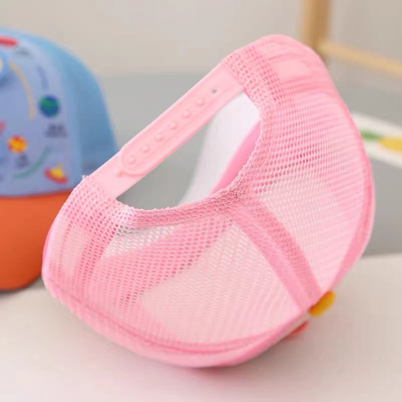 Summer Super Cute Cap Cartoon Bear Detachable Baseball Cap Mesh Sun Block Cap Kids Baseball Cap Application Scenario