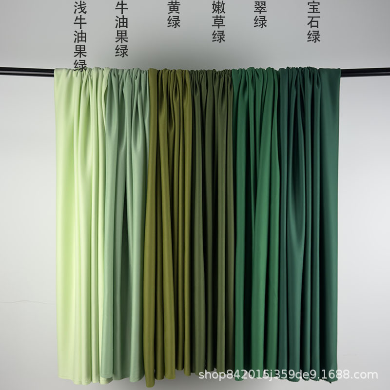 新中式全森系绿色中国风户外场景布置纱幔布幔幼儿园环创布料