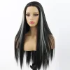 Cross-border best-selling wig sets, mid-parted long straight wigs, soft and high-temperature silk, European and American wigs, large quantity discounts Item Picture