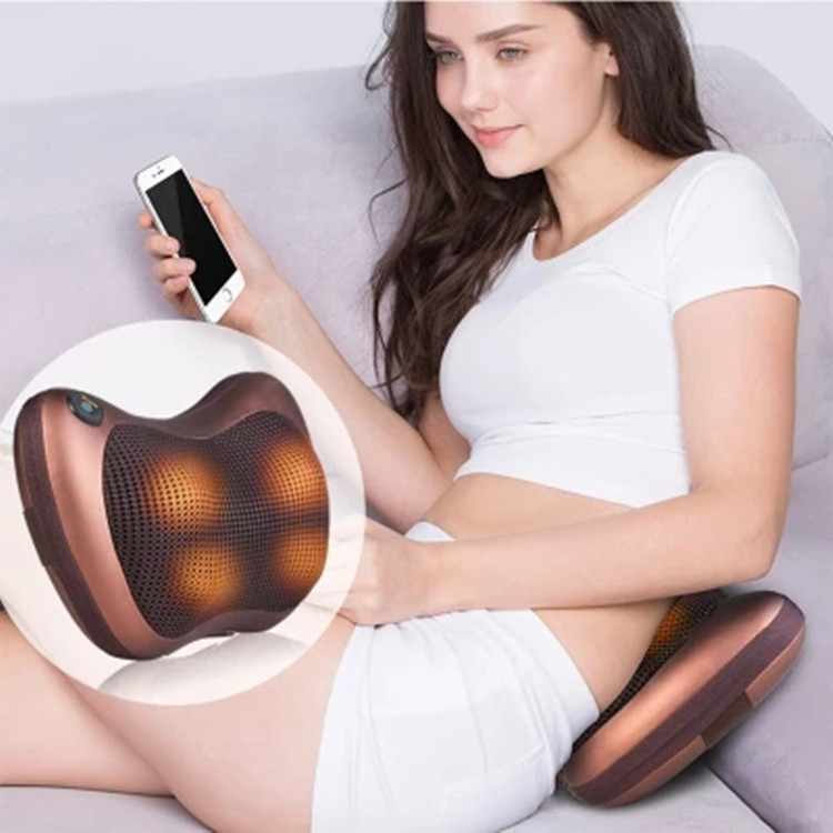 Wholesale Amazon cross-border seat cervical massage pillow, multi-functional car home shoulder, neck, waist and abdomen massage device, electric massage pillow, nurse neck massage instrument Specification image