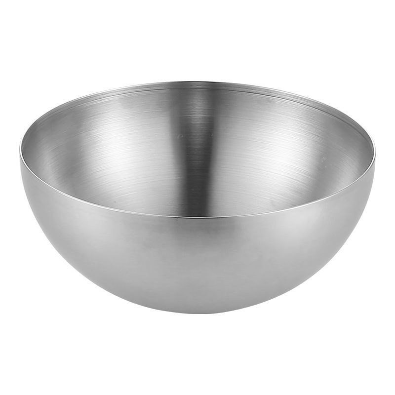 Korean Salad Bowl Stainless Steel Bowl Multi-Purpose Dish Bowl Sanding Cold Noodles Bowl Noodles Bowl Ins Wind Round Large Bowl Wholesale Item Picture