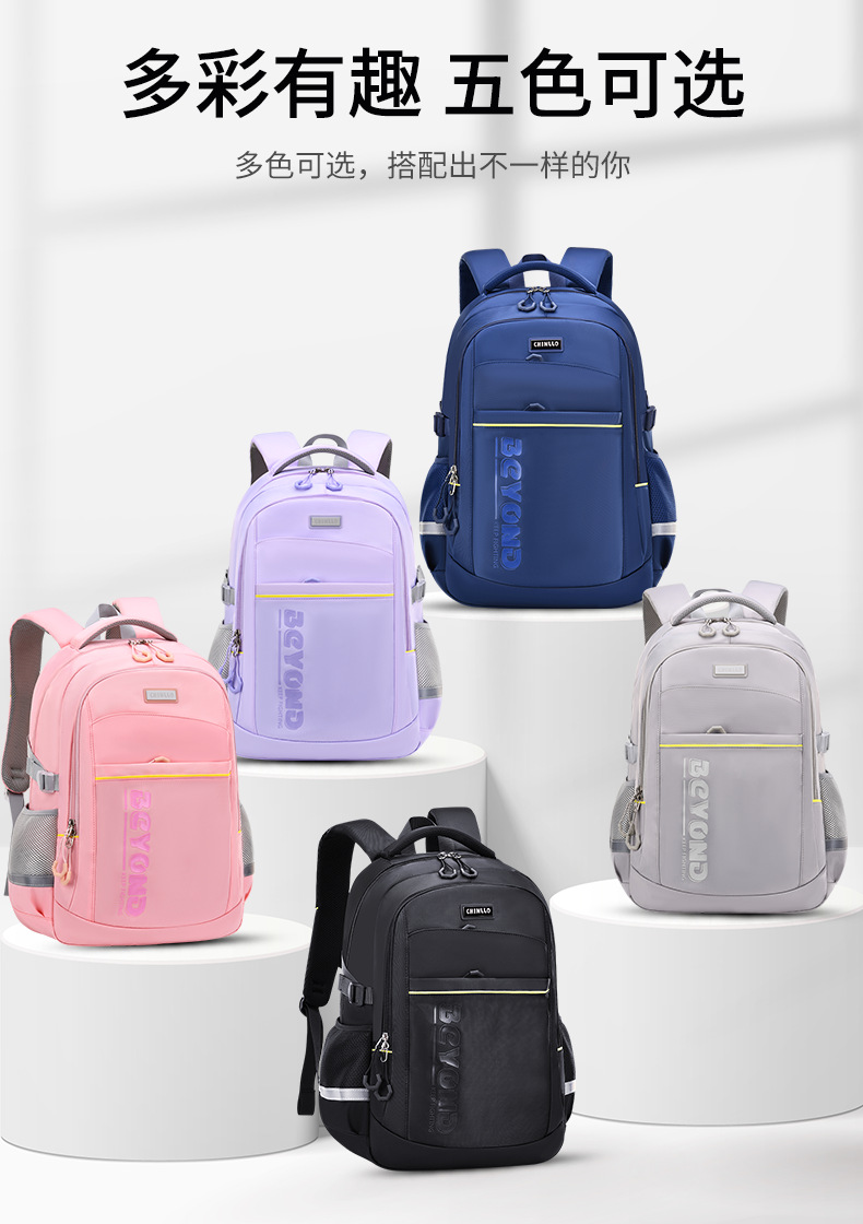 New large-capacity schoolbags for junior and senior high school students, nylon backpacks for middle school students, ultra-light travel and leisure backpacks pic 2