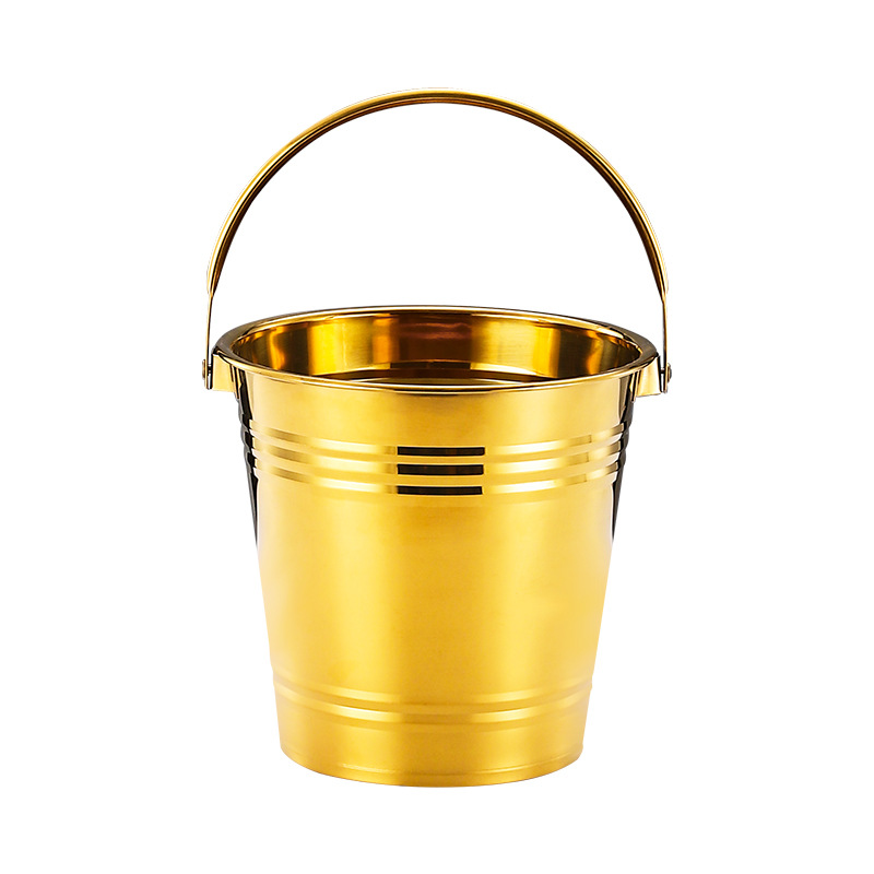 Stainless steel small ice bucket ice delivery clamp manufacturer wholesale thickened beer bucket KTV bar supplies popular dry ice bucket Item Picture