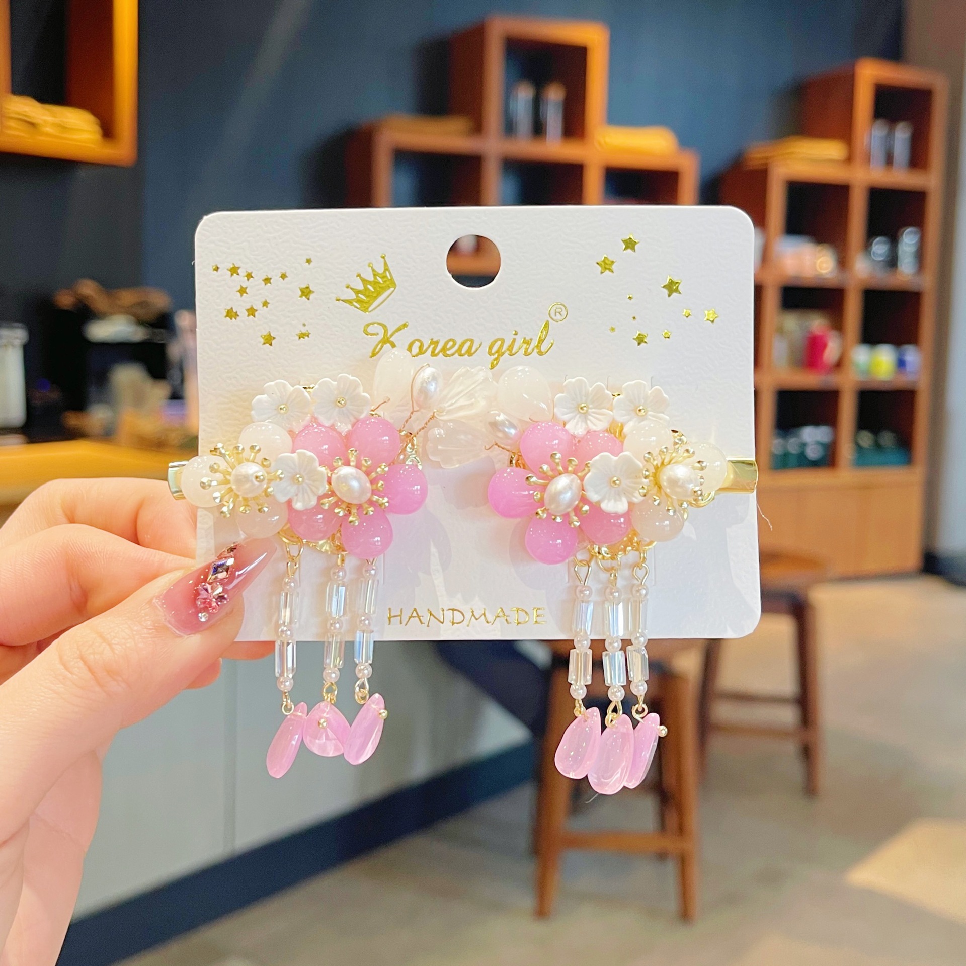 Children's Hair Clips Antique Hair Accessories Hanfu Headwear Children's Fringe Handmade Hair Clips Step Shake Pearl Butterfly Hair Clips For Girls Application Scenario