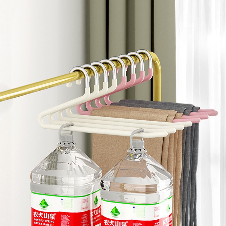 The goose-shaped trouser rack is a special seamless trouser hanger for home use, anti-slip 2-shaped Z-shaped wardrobe built-in storage wonder details Picture