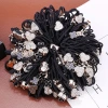 Korean version water diamond heart rubber band, four-leaf flower hair tie, flower oil drip bow, basic hair tie, forest girl headwear Specification image