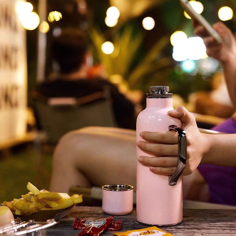Simple Fashion Large Capacity Cup Outdoor Travel Easy To Carry Thermos Cup Minimalist High Appearance Level Thermos Cup details Picture
