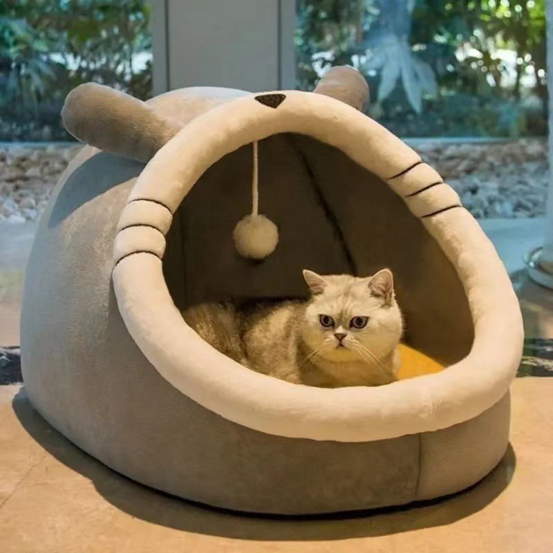 猫窝四季保暖冬天狗窝四季通用用品封闭式猫床可拆洗宠物窝批发