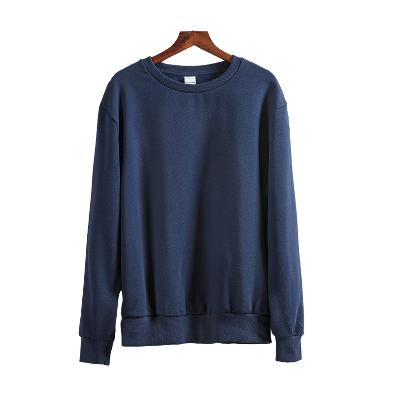 TLK Spring and autumn pull-up fleece round-neck long-sleeved sweatshirt, casual sports group activity class uniform, can be printed with logo Item Picture
