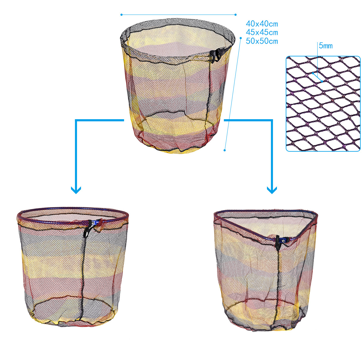 28175 Leo/ Leou [Aluminum Alloy Folding Mesh Ring] Round Triangle Fishing Net Ring Item Picture