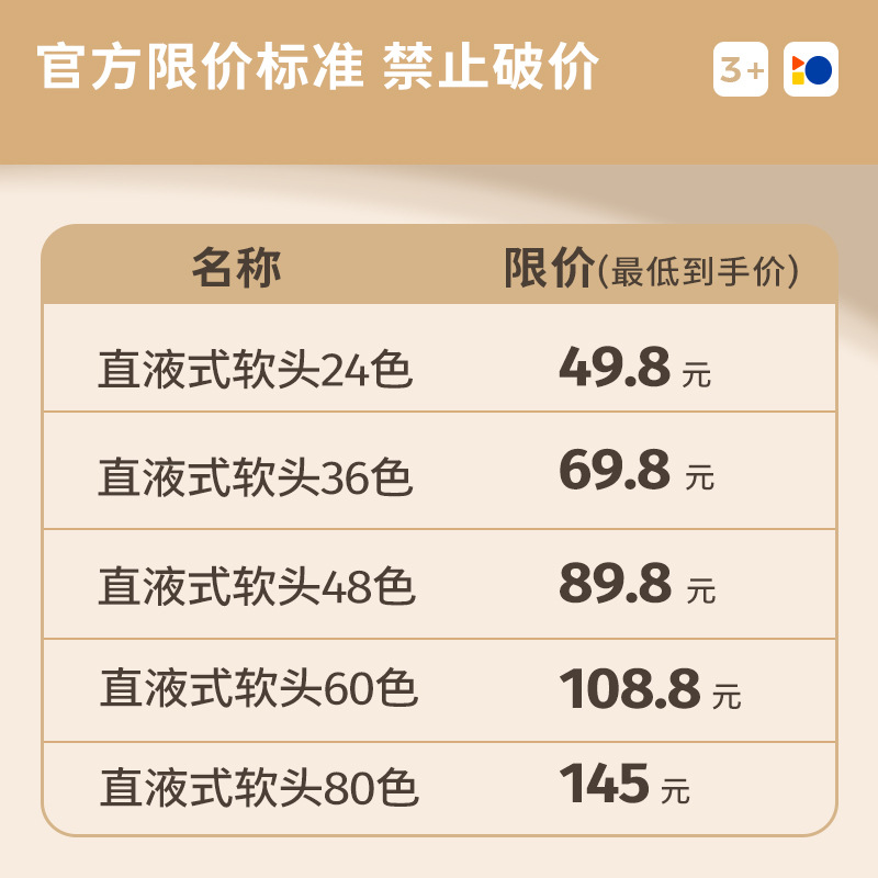 恩米小黑盒马克笔直液式丙烯马克笔安全可水洗软头儿童马克笔画笔详情3