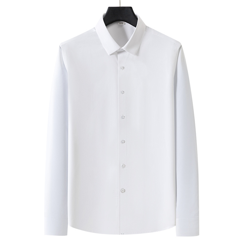 纯色商务衬衫白底实物图