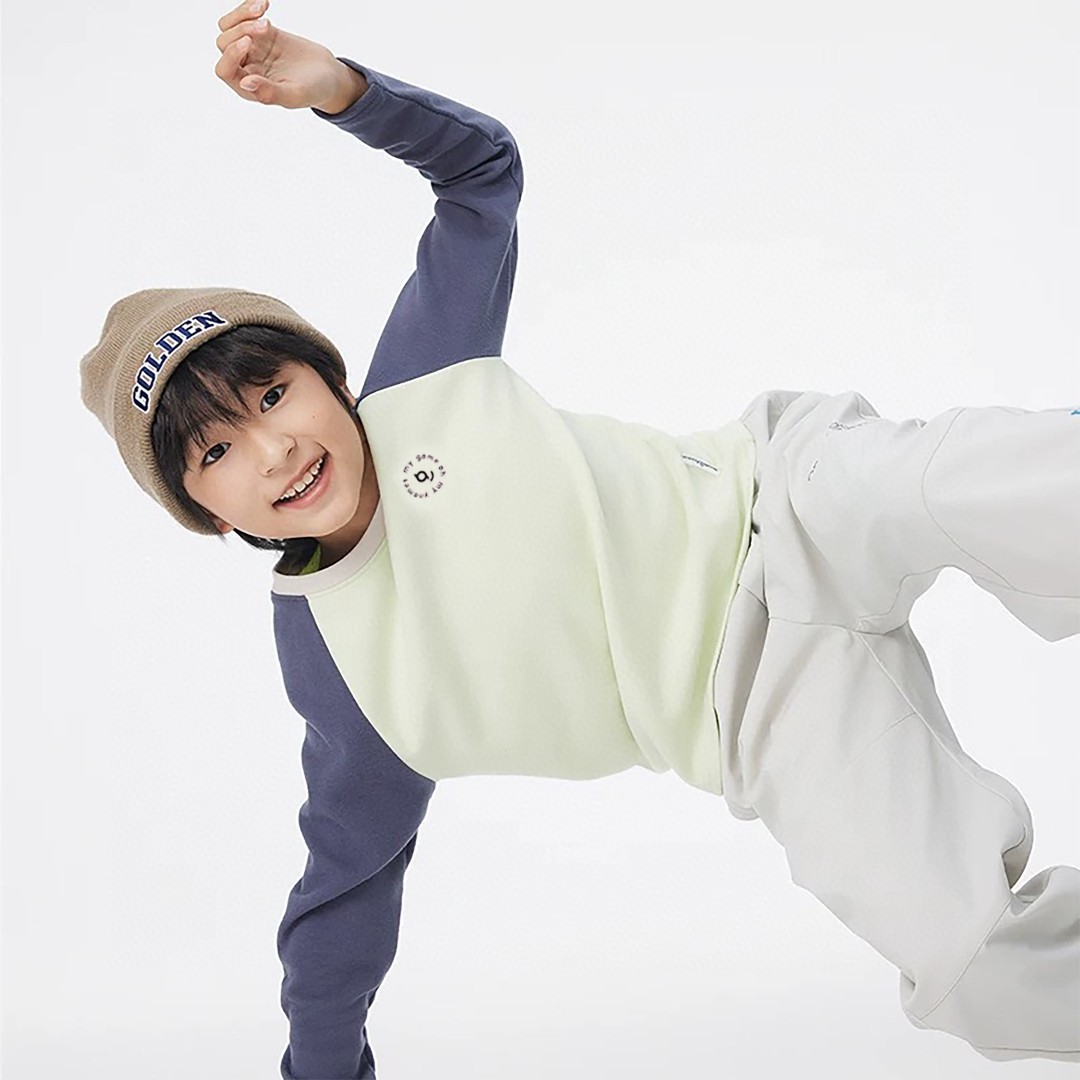 德绒圆领衫童装秋冬打底衫牛工厂定制柔软高弹内搭男女孩加绒T恤详情图4