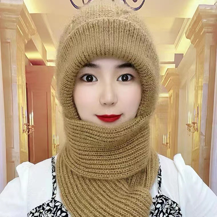 Hat Women's New Velvet Scarf With Thick One Snow Hat Autumn And Winter Squirrel Velvet Woolen Hat Warm Net Red Hat details Picture