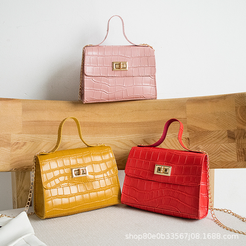 Crocodile Handbags 2022 Foreign Trade Small Wholesale Ladies Hand Bags All Match Small Square Bags details Picture