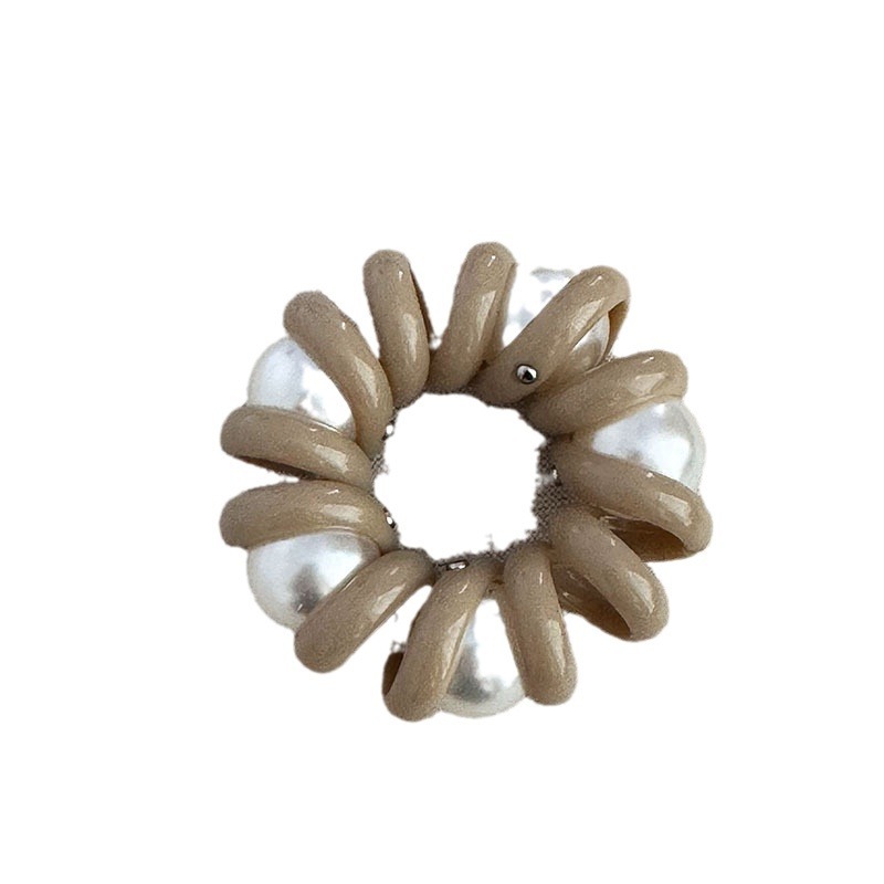 Korean version pearl telephone line hair tie, high-end style, hair tie, hair band, versatile hair band, ponytail hair tie, new hair accessory Item Picture