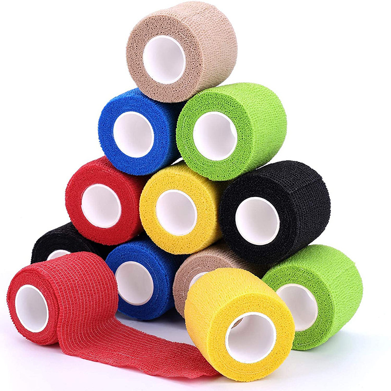 Self-adhesive bandage for sports protection, universal non-woven fabric for fingers, pet elastic bandage, camouflage writing finger protection bandage Item Picture