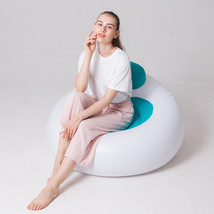 新款充气植绒懒人沙发爱心造型自拍摆件客厅休闲单人椅户外沙发床