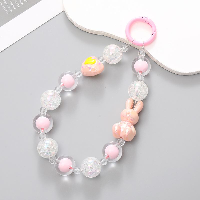 New Bow Japan And South Korea Fresh Sweet Beaded Mobile Phone Chain Anti-Loss Mobile Phone Case Lanyard Bag Key Pendant Female Application Scenario