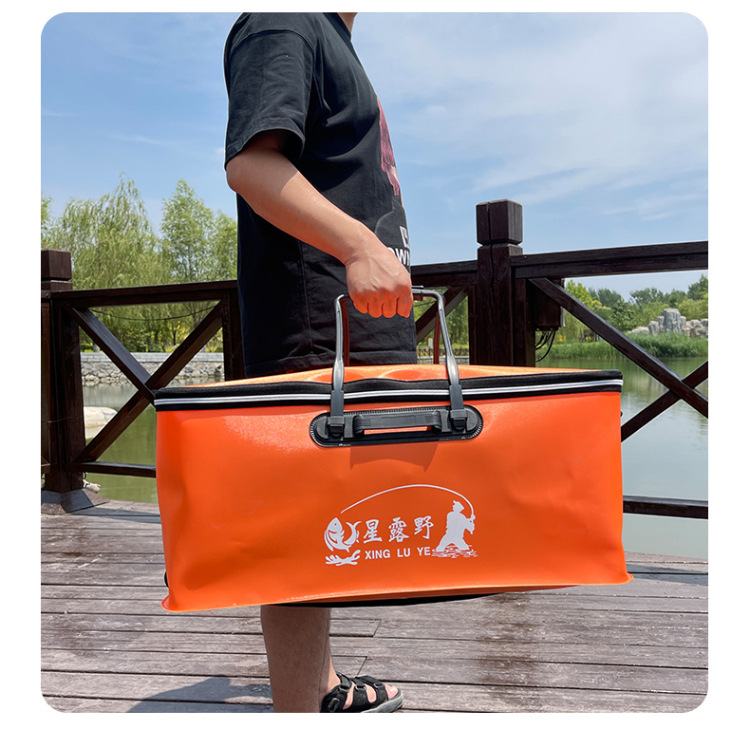 Fishing bucket, EVA folding thickened fishing box, live fish bucket, hand-held shoulder fish box, wholesale fishing gear, fishing box pic 31
