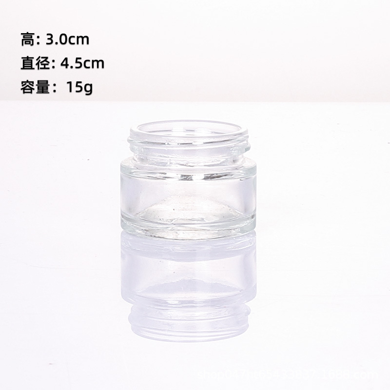 Transparent glass cream bottle, eye cream empty bottle, cosmetic portioning bottle Application Scenario