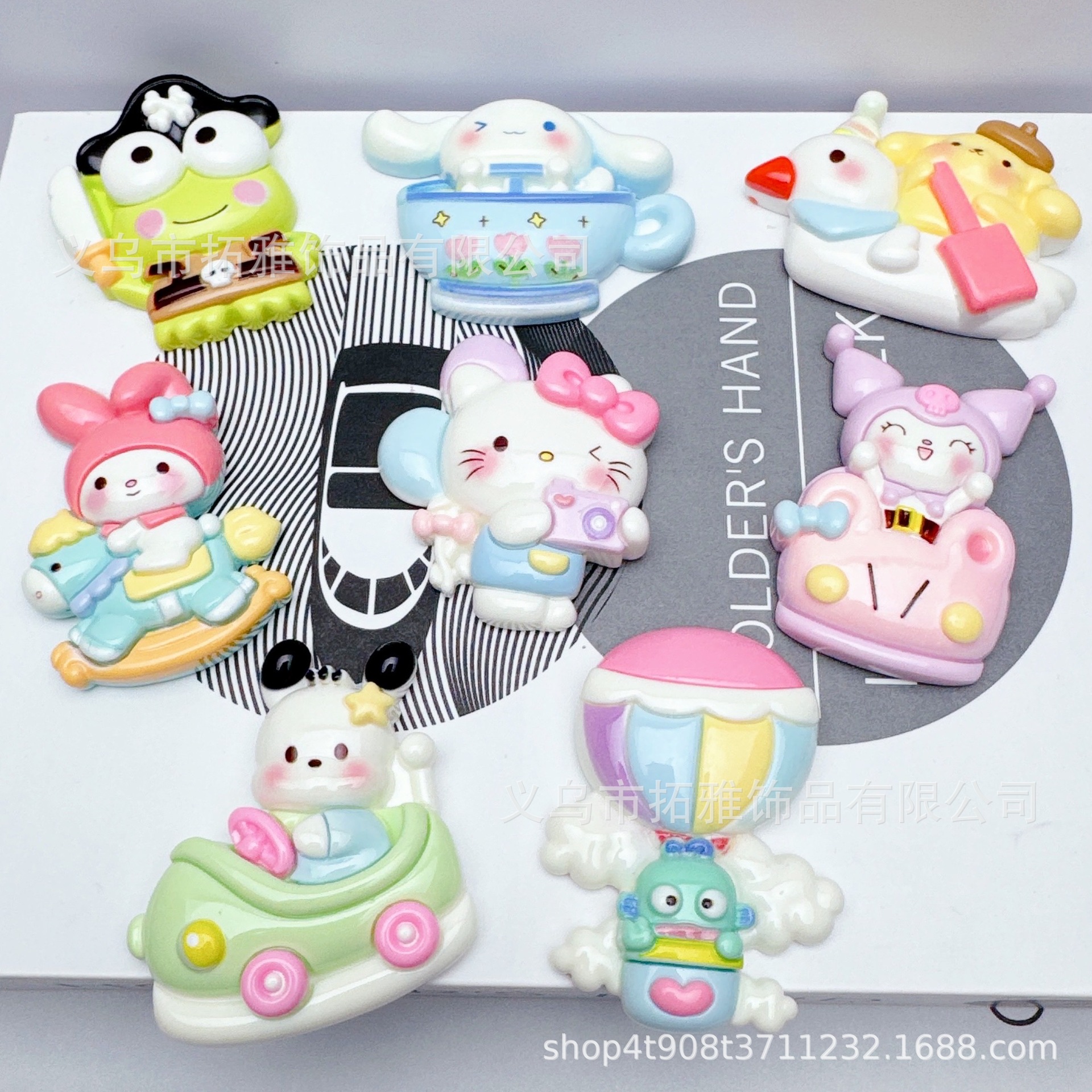 大卡 卡通美美猫咪树脂配件diy发饰头绳冰箱贴钥匙扣水杯鞋扣材料细节图