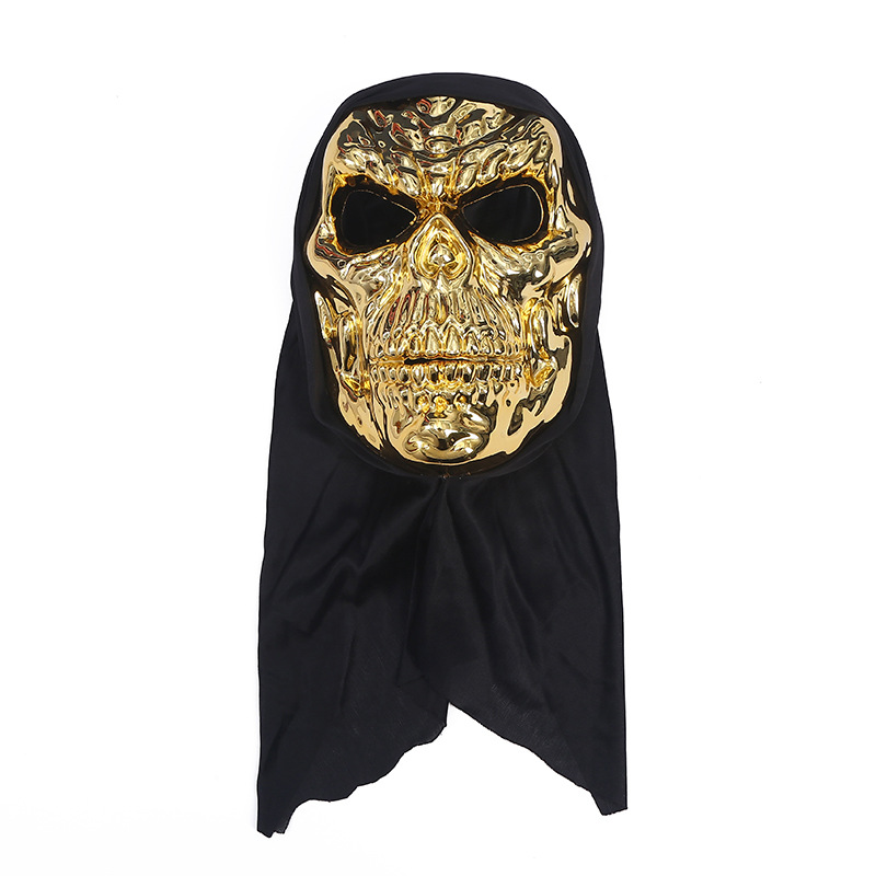 Horror Skull Set Halloween Full Face Mask Devil Props April Fool's Day Prank Atmosphere Props Cross-Border Exclusive Application Scenario