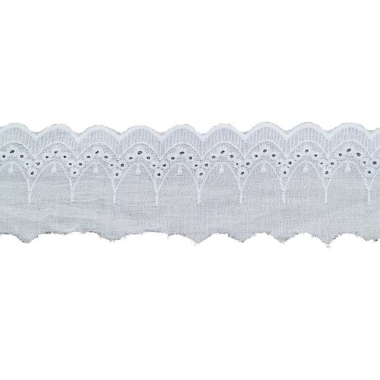 New water-soluble cotton lace embroidered white cotton children's clothing accessories embroidery lace in stock Item Picture