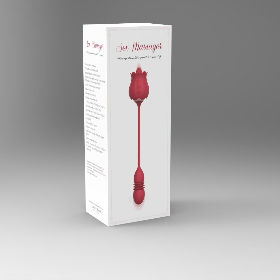 Rose 2nd Generation double-headed tongue licking Vibration Telescopic Jumping Egg female masturbation sex toy Application Scenario