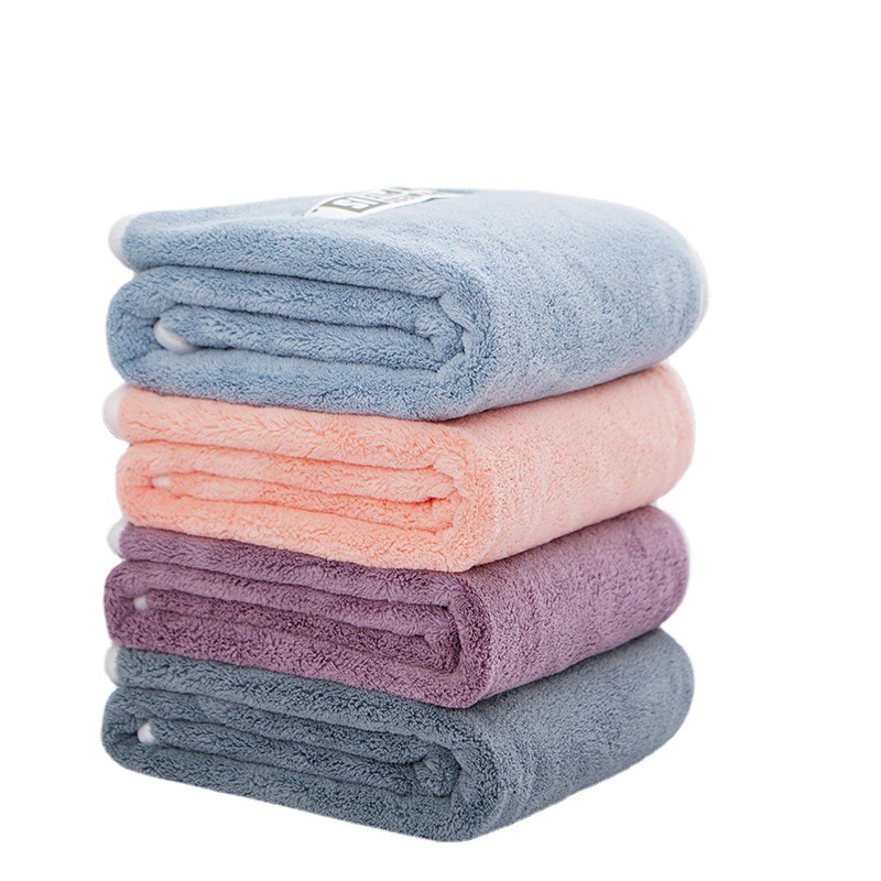 Manufacturers Wholesale High-Density Coral Velvet Bath Towel Soft Absorbent Not Drop Wool Cloth Standard Bath Towel Gift Set Towel Gift Box Logo Item Picture