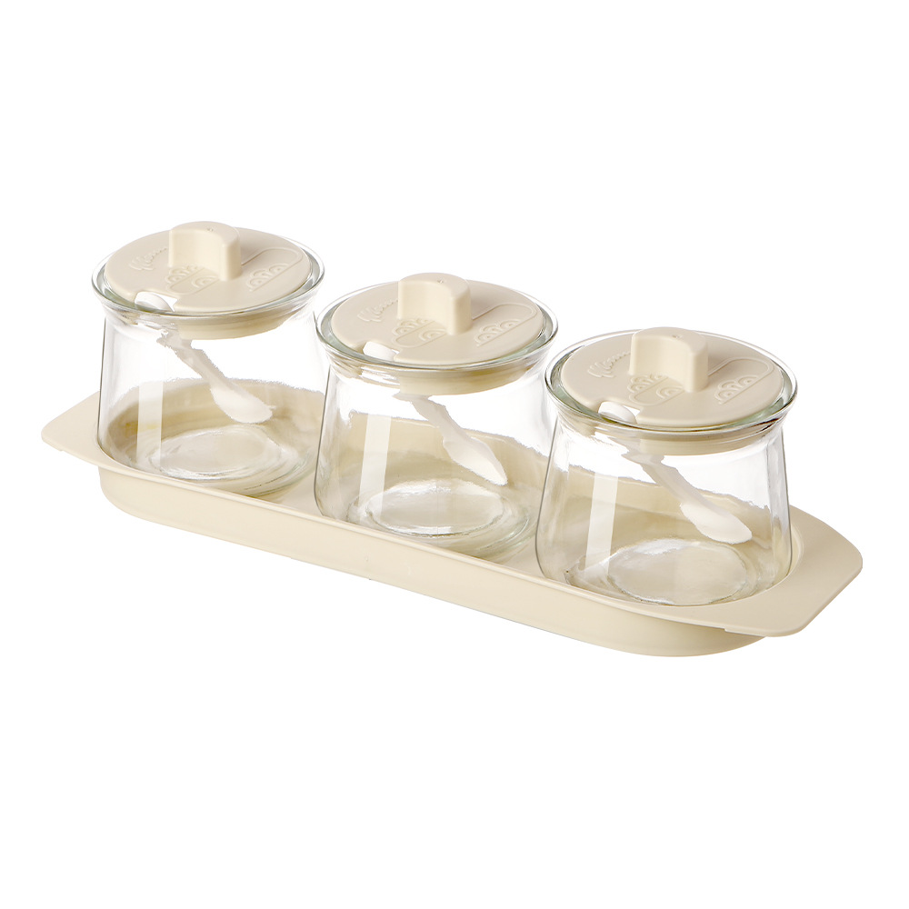 厨房储物/调料瓶/玻璃盐罐/胡芦型有盖玻璃瓶/调料罐白底实物图