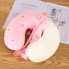 Cartoon U-shaped pillow with embroidery, travel neck support pillow, dual-purpose for office, Valentine's Day gift. The gift can be printed with logo Application Scenario