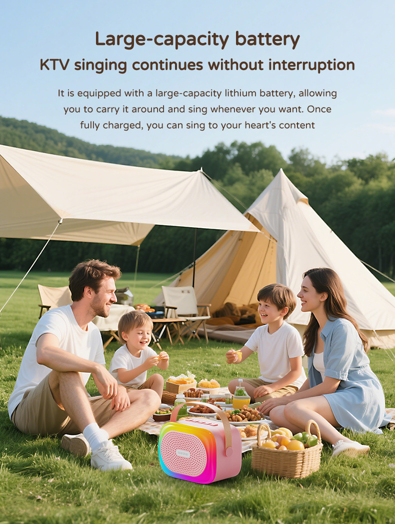 跨境热销无线蓝牙小音箱便携家庭户外唱歌专用话筒音响一体麦克风详情17