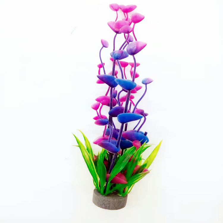 Fish tank landscaping, aquarium decoration, simulated water plants, bubble-stone base ornaments, living room household aquarium products details Picture
