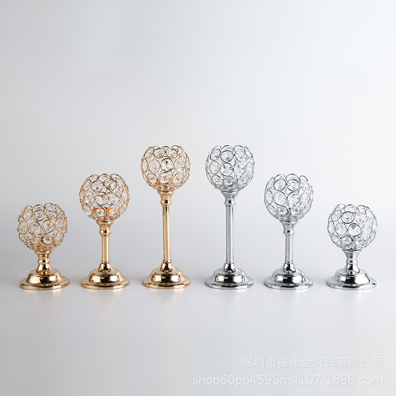 Cross-border Amazon European-style Nordic romantic dinner, retro modern dining table, wedding candle stand ornaments Item Picture