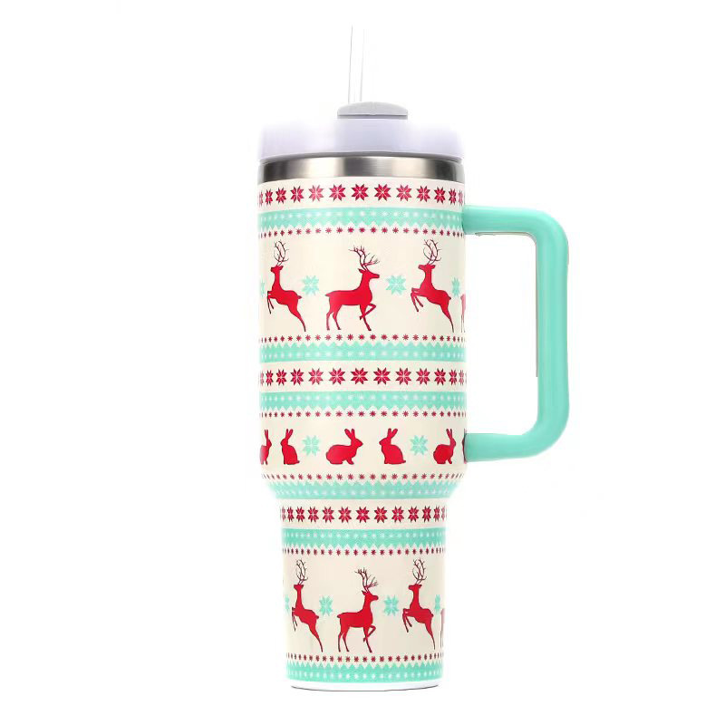 2023 New Stainless Steel Thermos Cup Portable Car Handle Cup Large Capacity 40Oz Car Cup Ice Bully Cup Specification drawing
