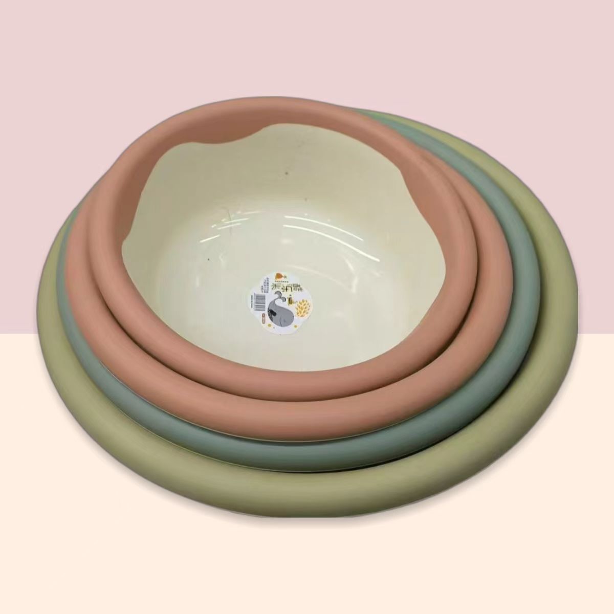 Household thickened laundry and washbasin, simple plastic basin, student dormitory foot basin, portable baby facial cleansing basin Specification drawing