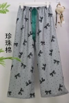 New women's summer long pants, pajama pants, home and cute walking pants, loose and casual, ins style, comfortable and thin, can be worn outside Item Picture