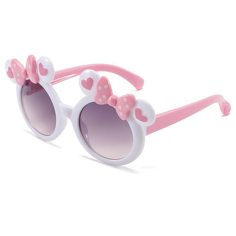 Summer's new children's sunglasses: Fashionable and cute cartoon Mickey baby sunglasses, personalized girls' sunshade glasses Item Picture