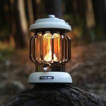 Light luxury retro Camping light Outdoor camping atmosphere light Portable camping camp light Hanging light Rechargeable retro tent light
