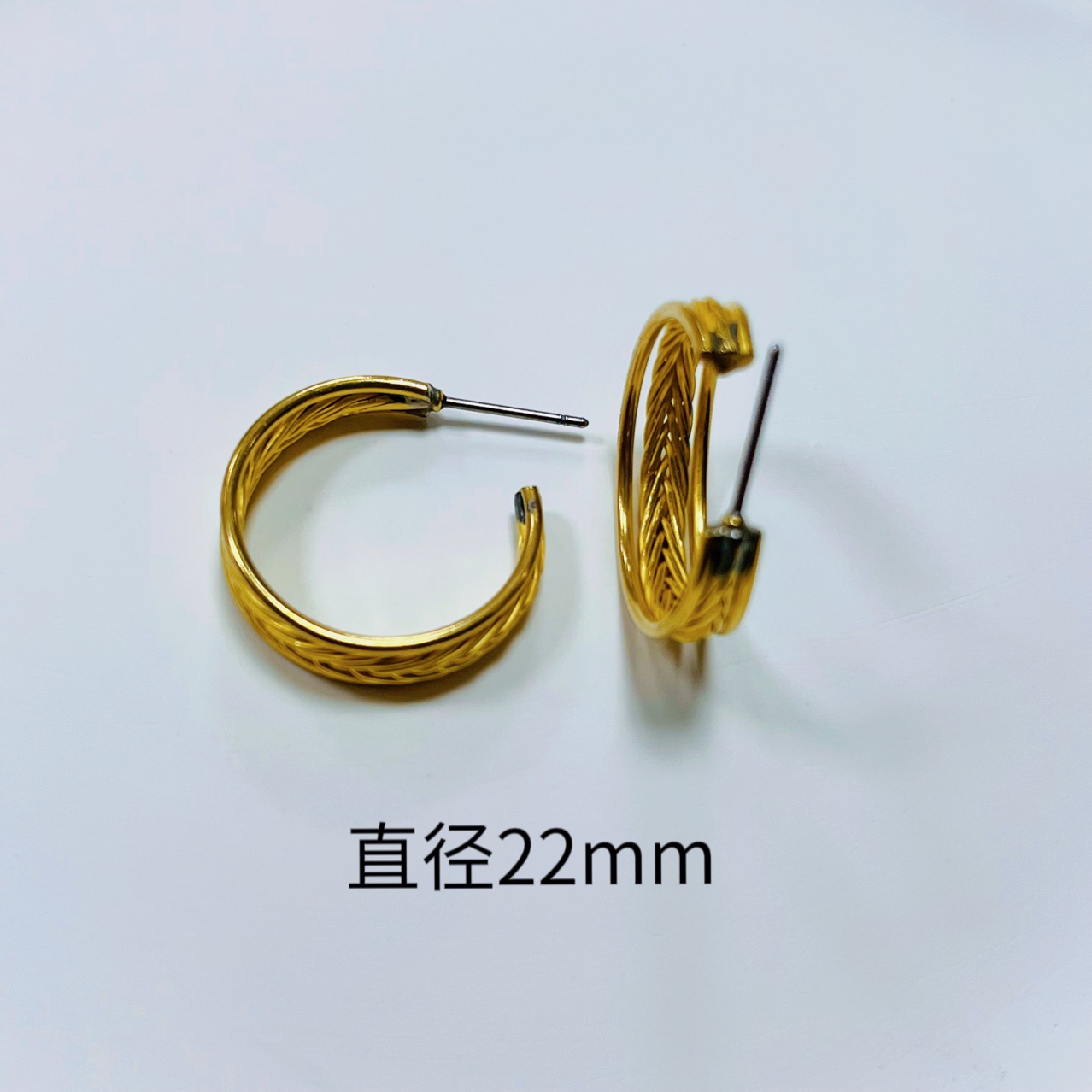 DIY personalized hardware earrings, earrings, accessories, copper parts, ornaments, and welded ear needles details Picture