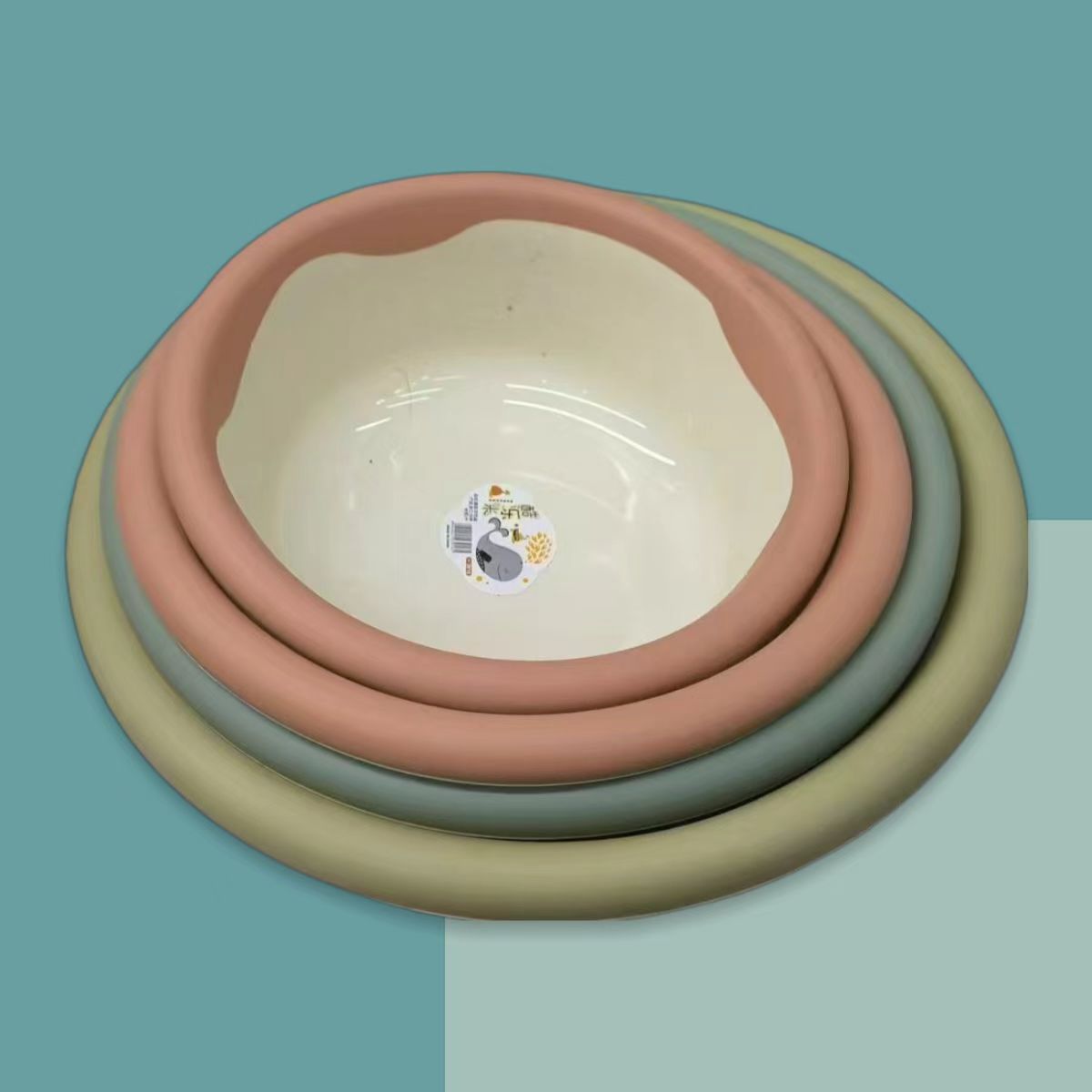 Household thickened laundry and washbasin, simple plastic basin, student dormitory foot basin, portable baby facial cleansing basin full figure