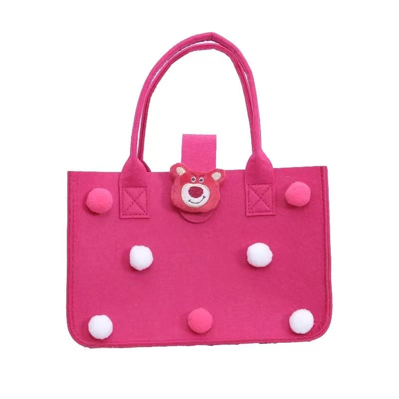 New cute cartoon felt handbag, mommy bag, baby 100-day party return gift, shopping bag, girls' small handbag Item Picture