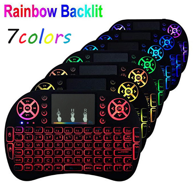 Mini Keyboard And Mouse I8 Air Mouse Mini Small Keyboard Remote Control Dry Battery Lithium Battery Three-Color Backlit Running Light Application Scenario
