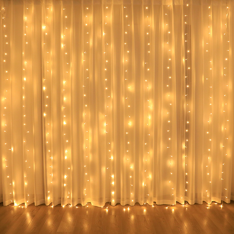 Led Curtain Light Background Light String Led Full Star Curtain Light Outdoor Garden Christmas Decorative Light
