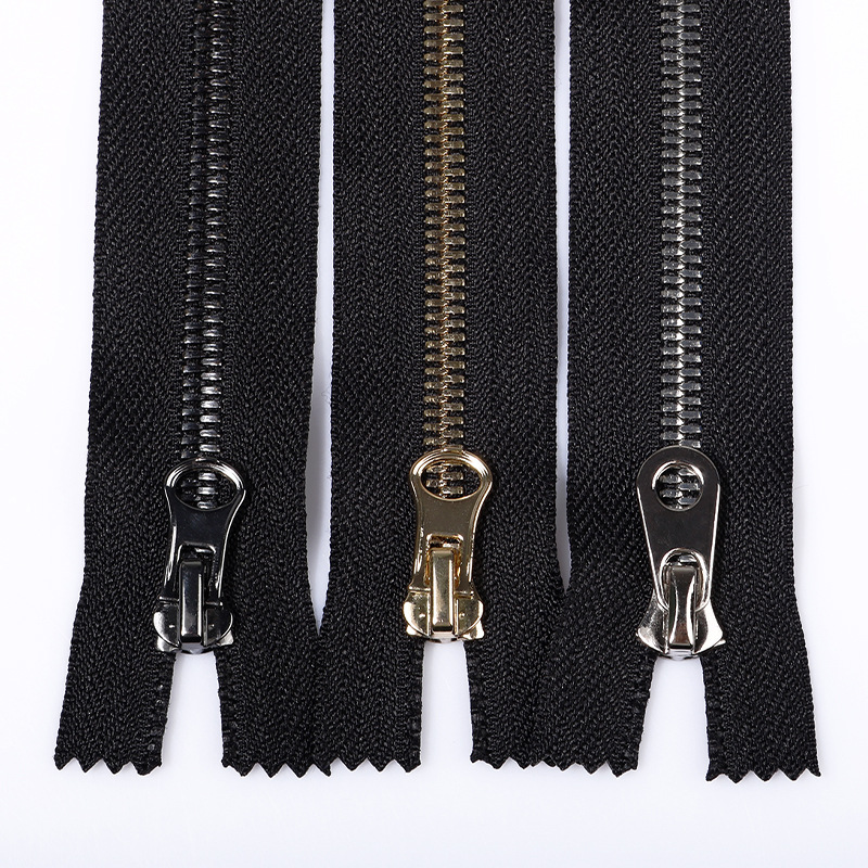 3号5号8号白金金属拉链双点牙闭口闭尾拉鍊拉锁服装皮衣夹克拉链